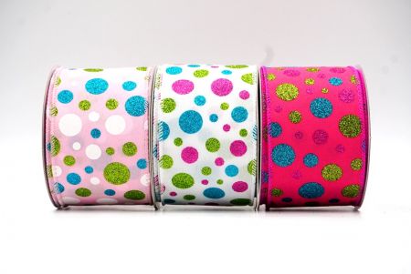 Kleurrijke Glitter Polkadots Draadlint_KF8761.KF8762.KF8763.KF8764.KF8765.KF8766.KF8767.KF8768 (1)